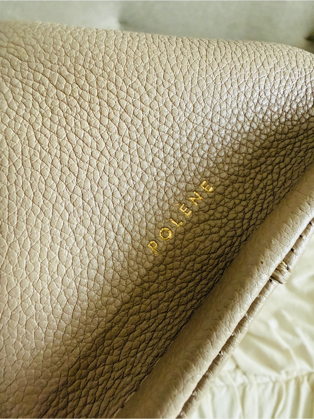 Polene Numero Neuf Mini in Textured Taupe - Picture 6 of 13
